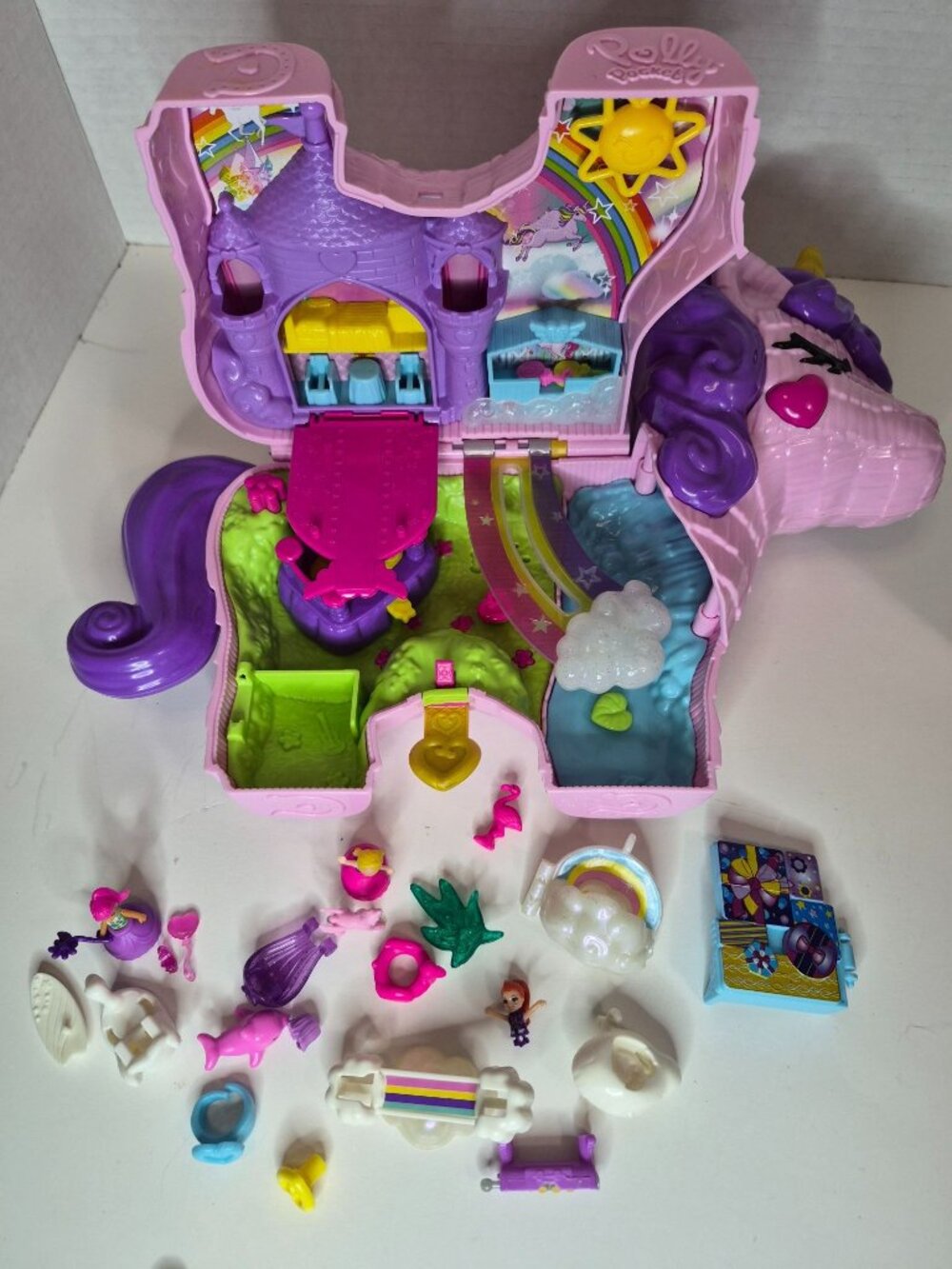 Polly Pocket Unicorn Flamingo Set Accessories Play Girl Fun